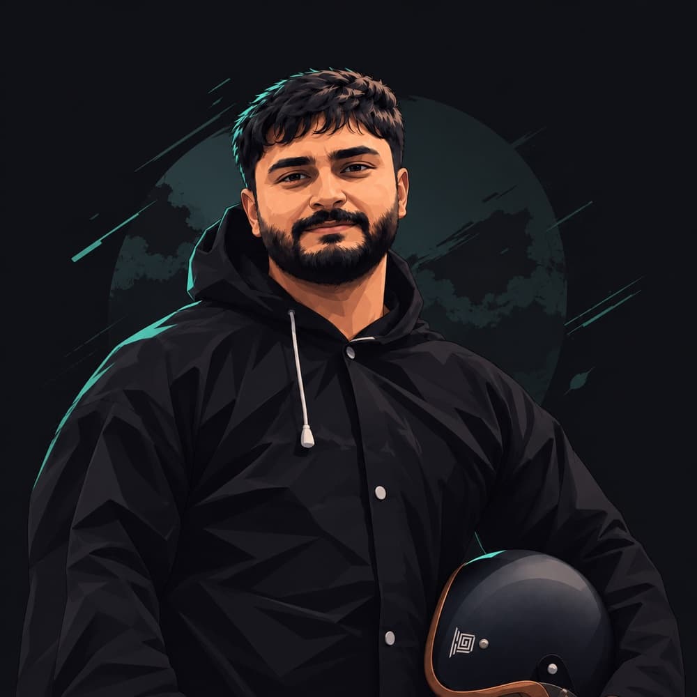 Illustrated portrait of Aman Kumar