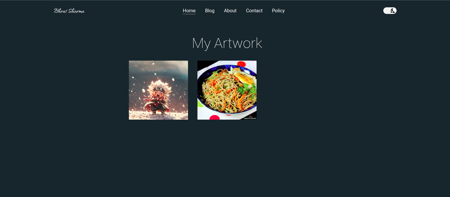 Blogging Website Screenshot